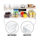 4 Pack Large Clear Fridge Organizers and Storage